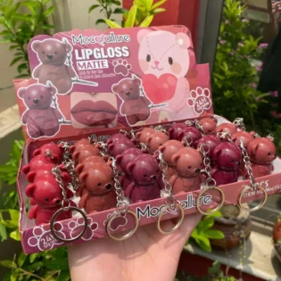 Mocallure - Bear Keychain Matte Lip Gloss Set of 6